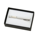 2 Tone Silver Metal Indented Tie Bar